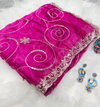 JK Designer Zimmy Choo Satin Party Wear Sarees Wholesale Market In Surat
